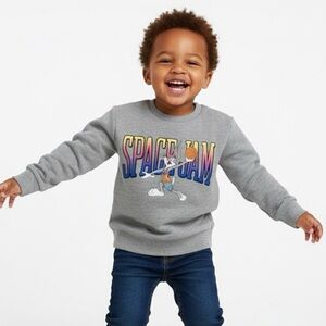 Space Jam: A New Legacy Kids Bugs Bunny and Colorful Graphics in Gray Sweatshirt